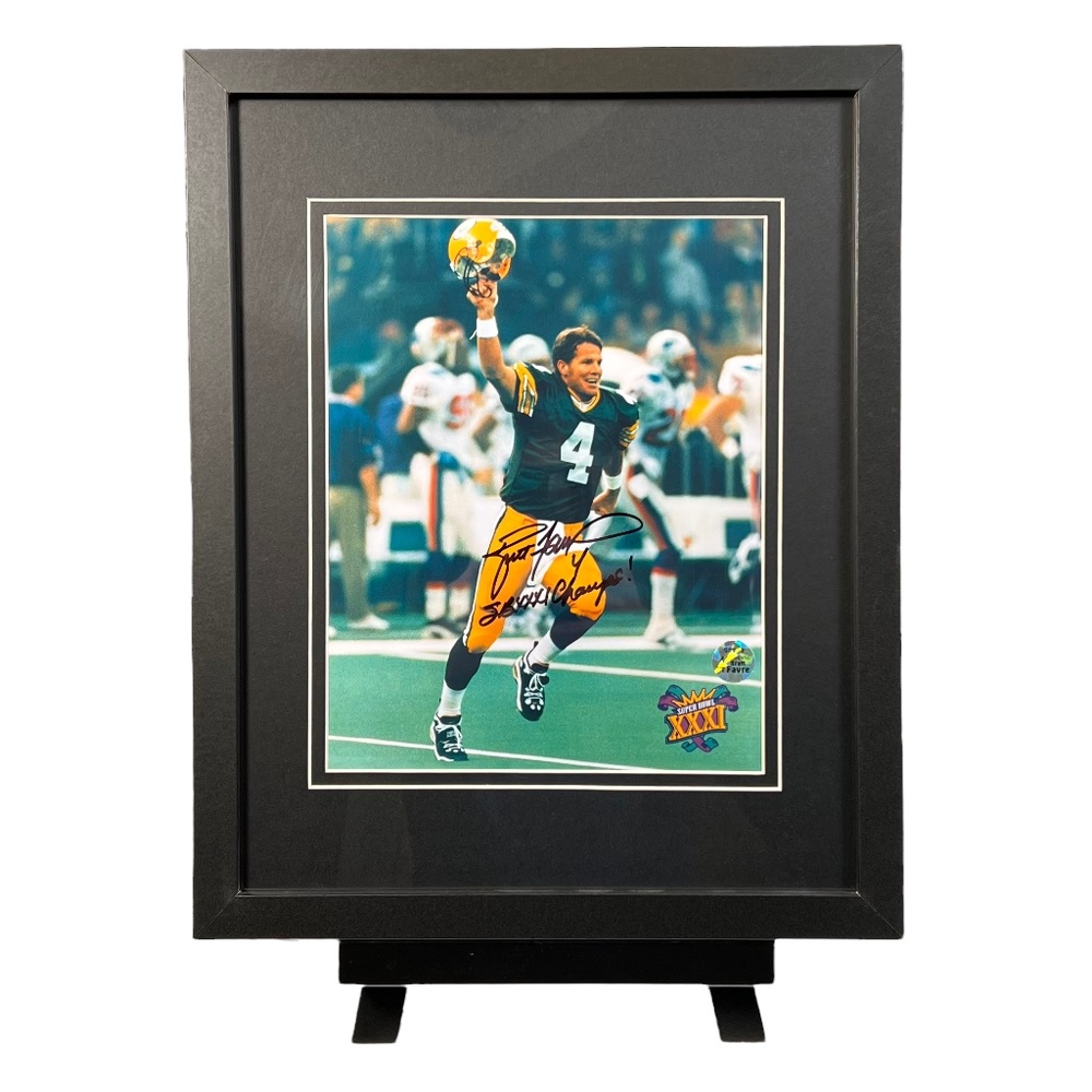 Brett Favre Packers Signed NFL Super Bowl 31 8x10 Photo SB XXXI Champs! Script